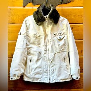 NILS Lovely ivory corduroy ski jacket- Size S